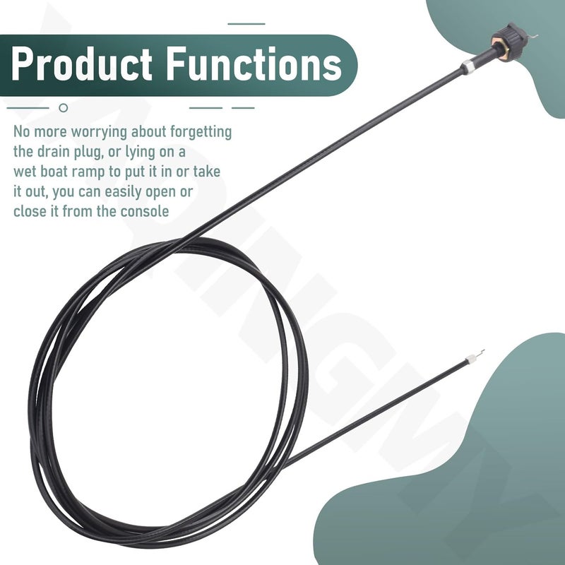 YAQINGMY Control Cable (8 Foot) Compatible with Re-Mote Drain Plug Livewells, Baitwells & Ballast Configurations - Image 4
